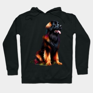 Vibrant Leonberger in Colorful Splash Art Style Hoodie